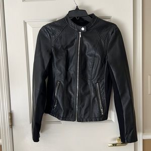 Express, leather jacket, black, size small